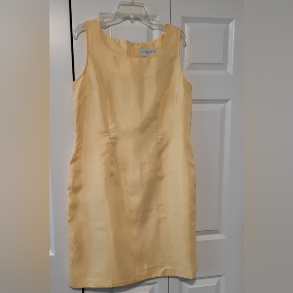 SAG Harbor Yellow Sleeveless Dress Size 14